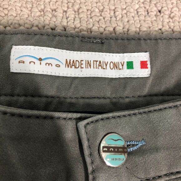 Animo Breeches Womens Gray Size IT 50 Knee Grip Italy Horse Riding READ - Picture 2 of 15